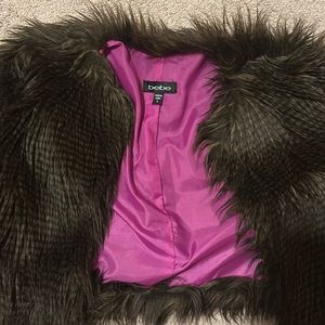 Cropped fur jacket